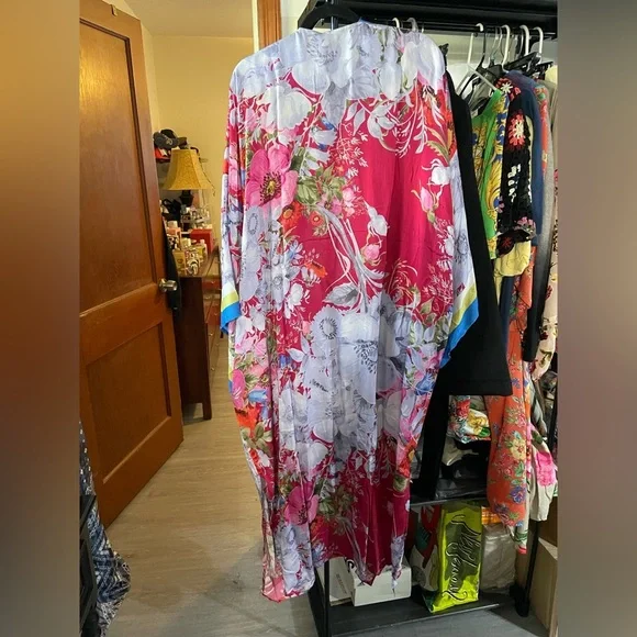 Aratta, Starletta Maxi Kimono In One Size Fits Up To 3xl. - Picture 5 of 13